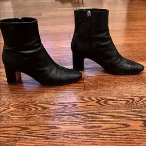 Zara Black Heeled Ankle Boots